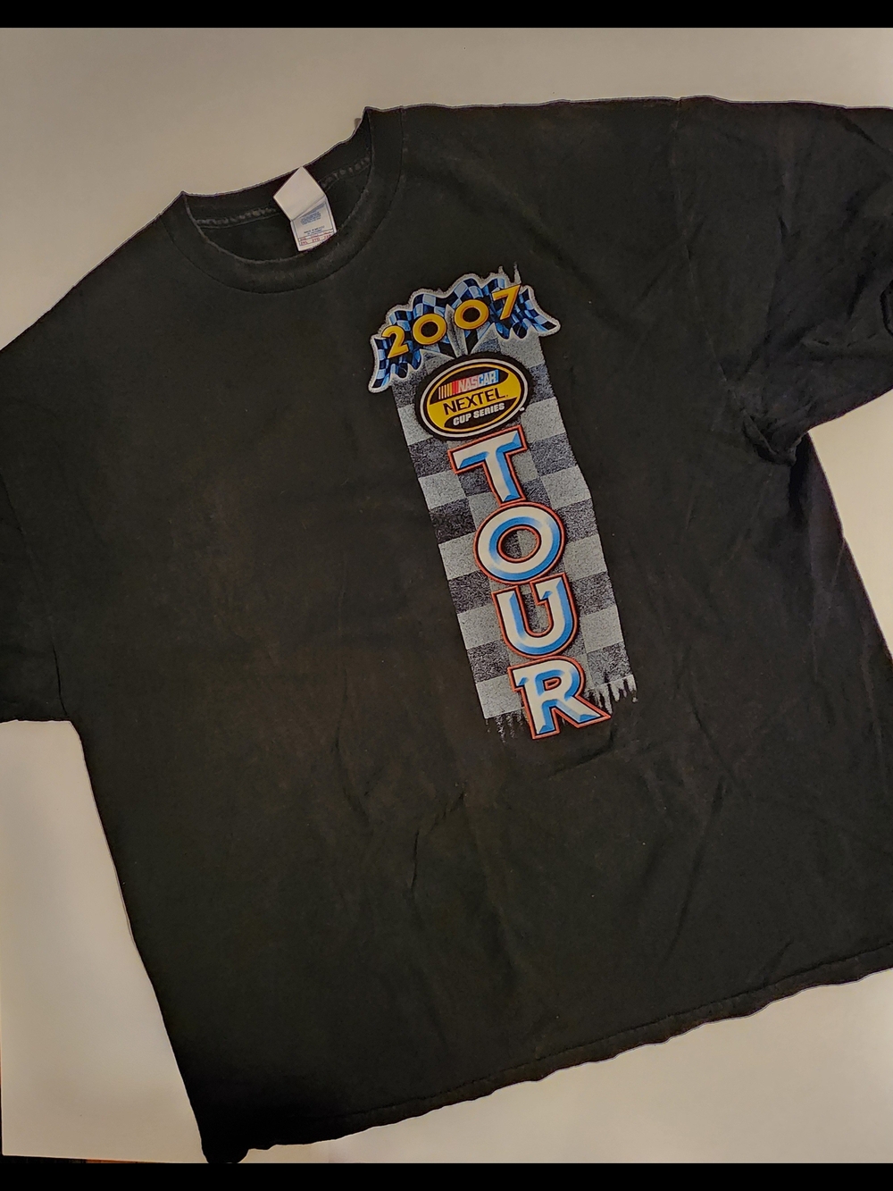 2007 Nextel  Nascar Cup Series Tour Black Graphic Tee